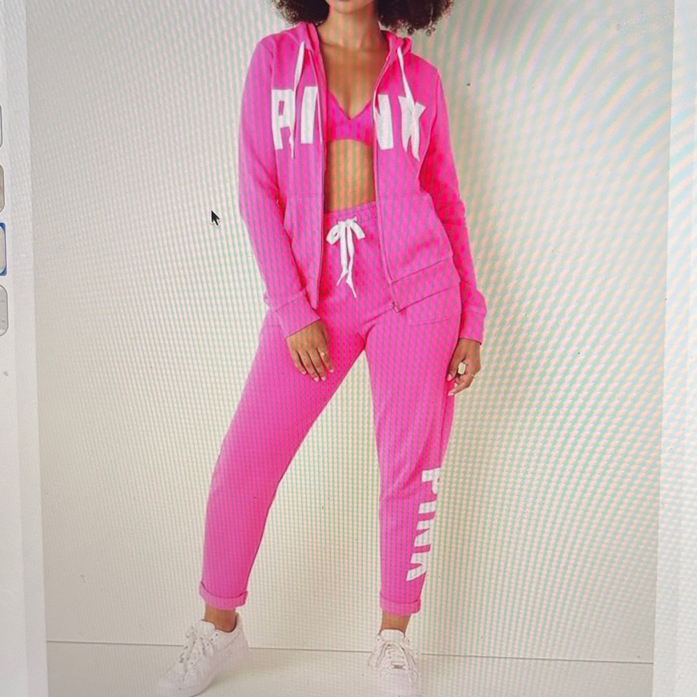 PINK Victoria's Secret Bright Pink Jogger Set